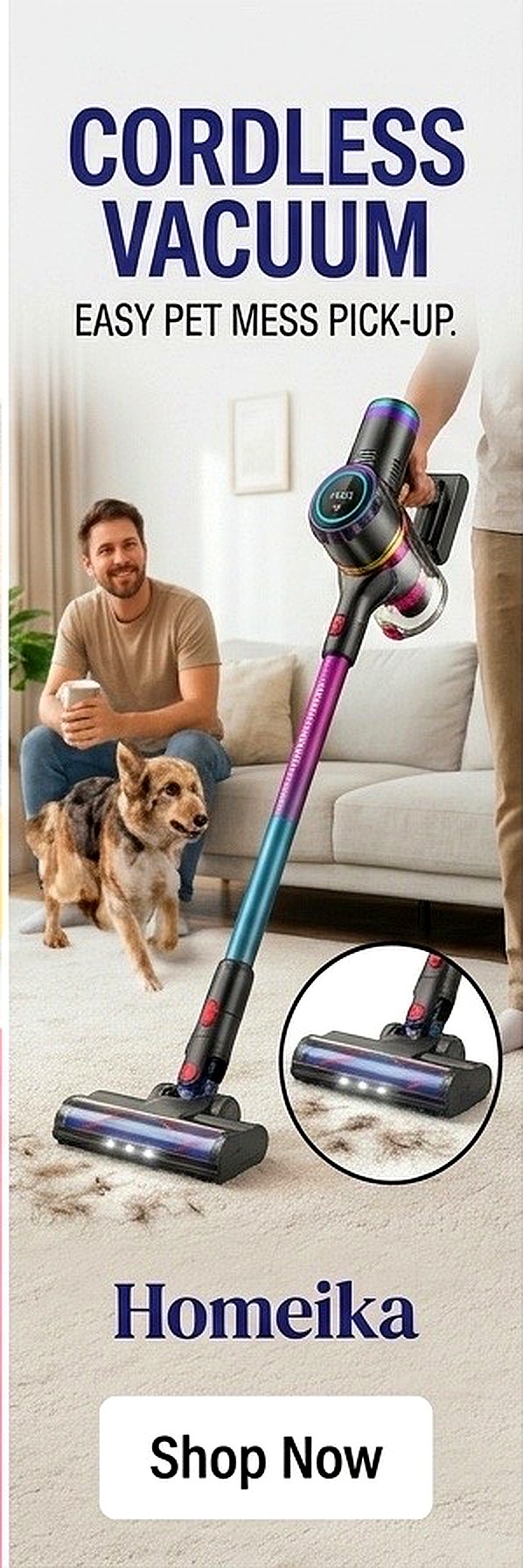 Homeika cordless vacuum ad creative