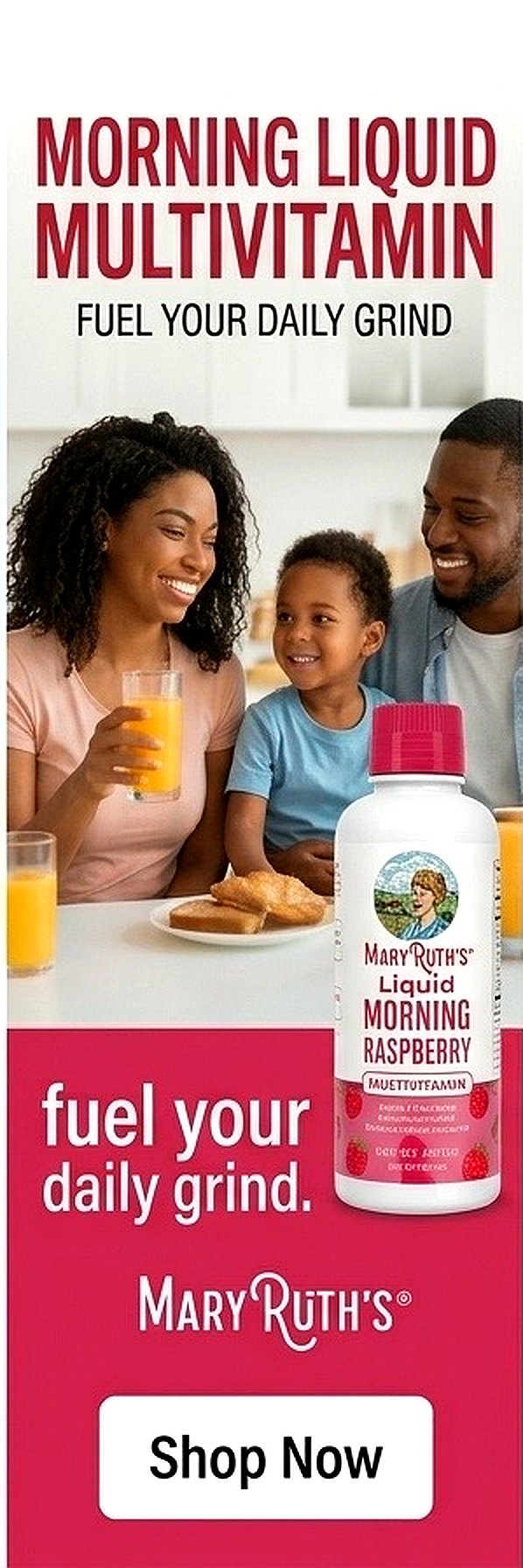 MaryRuth's morning liquid multivitamin ad creative